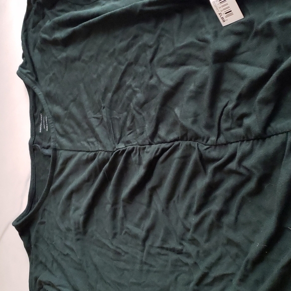 Daily Ritual Jersey Ruched Front Half-Sleeve Dress in Dark Green Size XXL - Picture 8 of 9